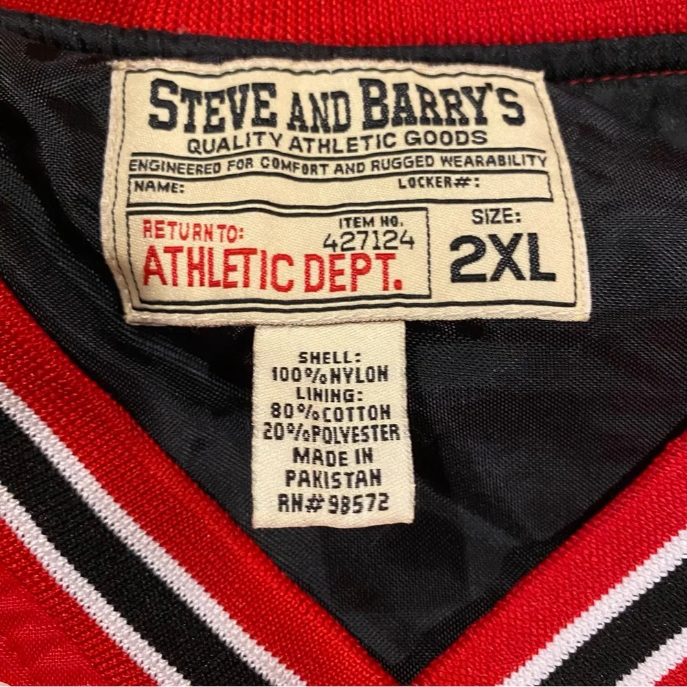 Vintage Ohio State Jacket Men's 2X Red Vneck Pullover Lined Spellout OSU College